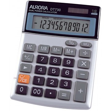Aurora Desktop Calculator (137 x 103 x 30mm) DT730 12 Digits