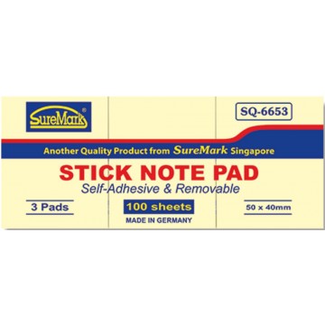 SureMark Stick Note Pad (1.5" x 2") 3'S