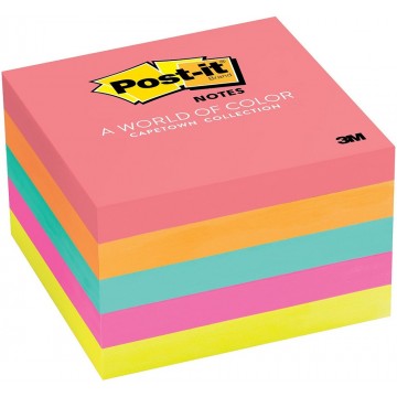3M Post-it Notes 654-5PK (3" x 3") Cape Town Collection