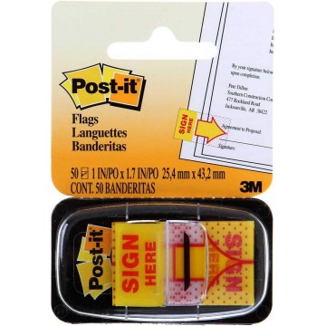 3M Post-it Flags 680-9 (1" x 1.7") Sign Here