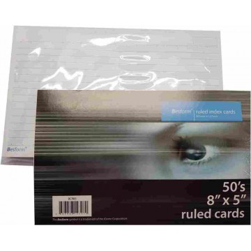 Besform Ruled Index Cards (8" x 5") 50'S