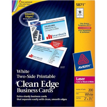 Avery Two-Side Printable Clean Edge Business Cards 200'S (2" x 3.5")
