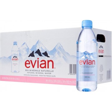 Evian Mineral Water 24'S 500ml