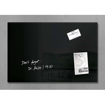 Sigel Magnetic Glass Board artverum (60 x 40 x 1.5cm) Black - With Installation